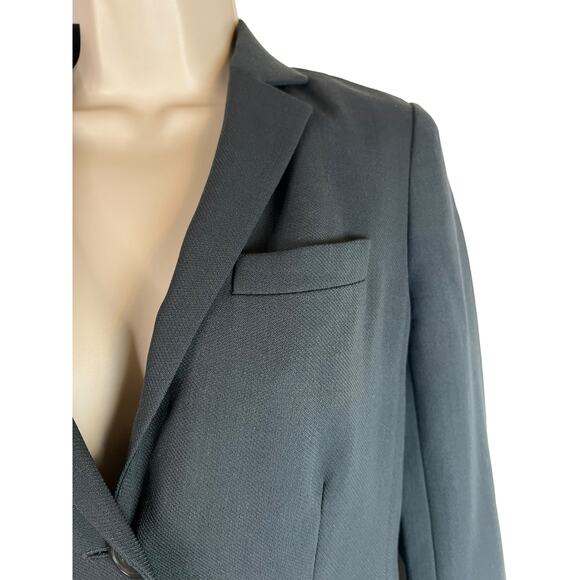 J.crew Gray wool blazer size 2 Grey Jacket Preppy Academia Twee Career - Picture 6 of 9